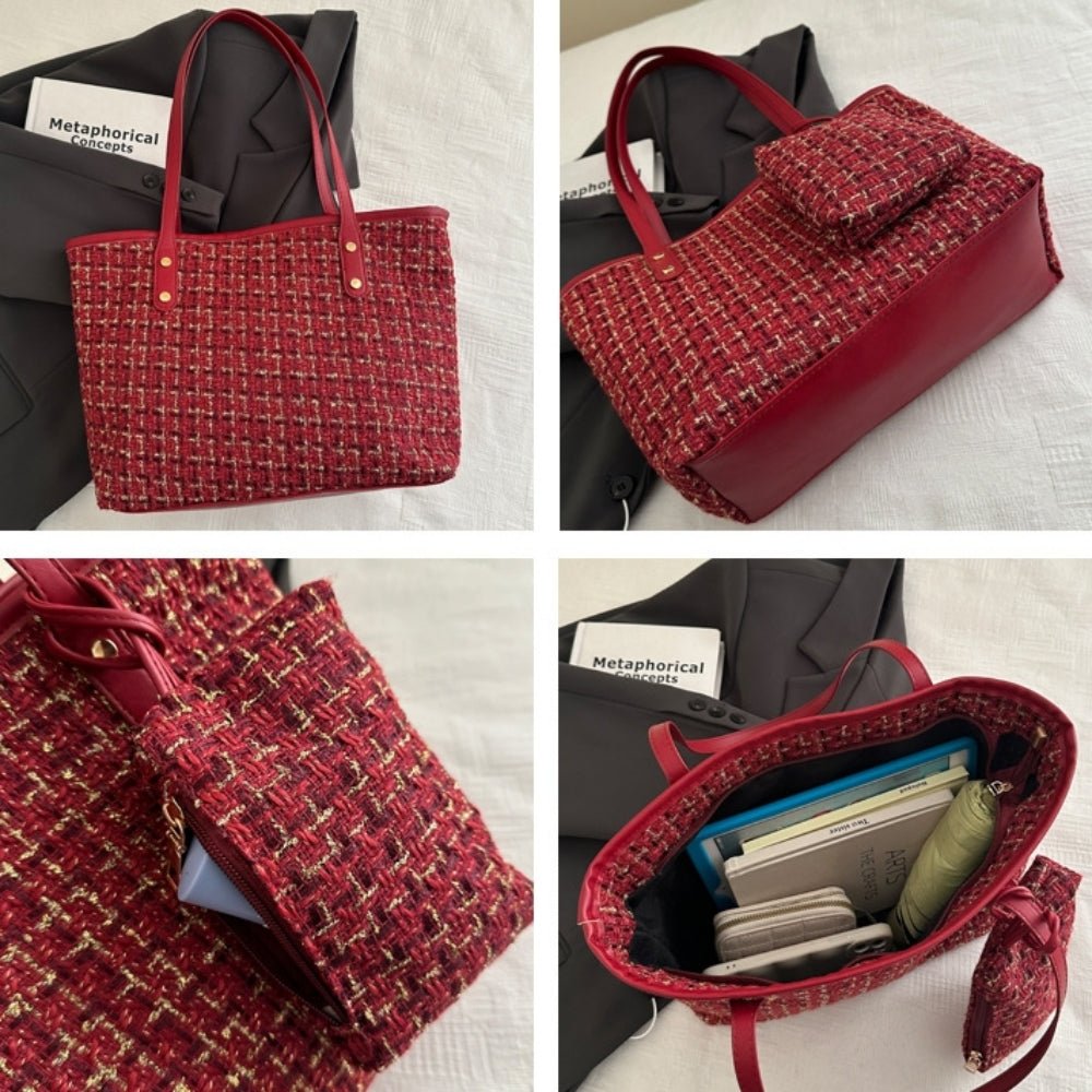 ツイードビッグトートバッグ|オフィスカジュアル レディース 通販【ミレジェネ】