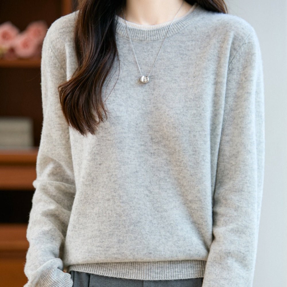 首元バイカラーニット|オフィスカジュアル レディース 通販【ミレジェネ】