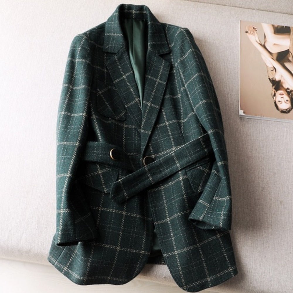 ウエストマークチェックコート|オフィスカジュアル レディース 通販【ミレジェネ】