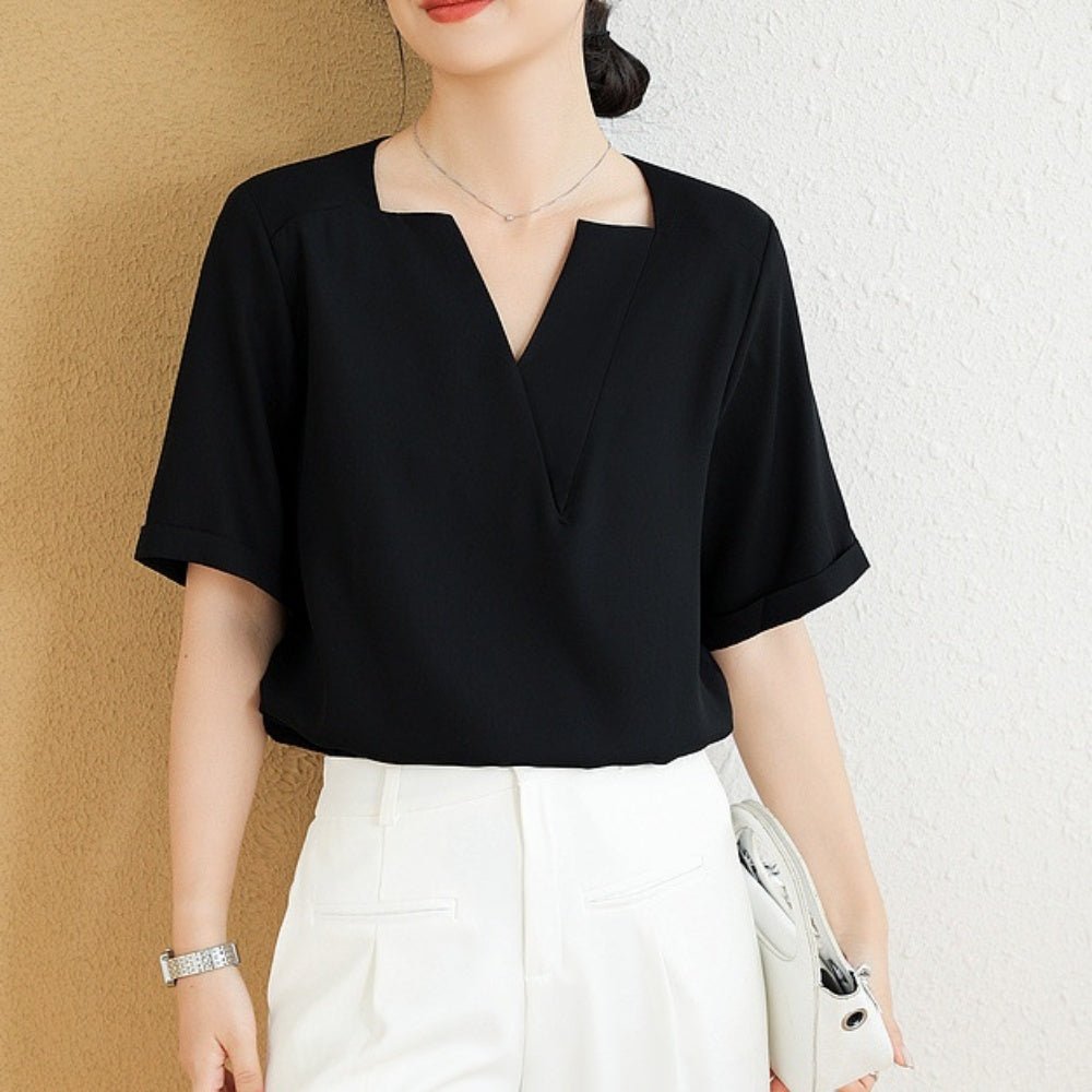 スキッパーカラートップス|オフィスカジュアル レディース 通販【ミレジェネ】