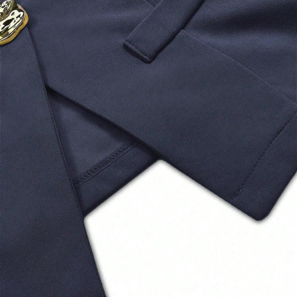 ゴールドボタンラウンドネックベスト|オフィスカジュアル レディース 通販【ミレジェネ】