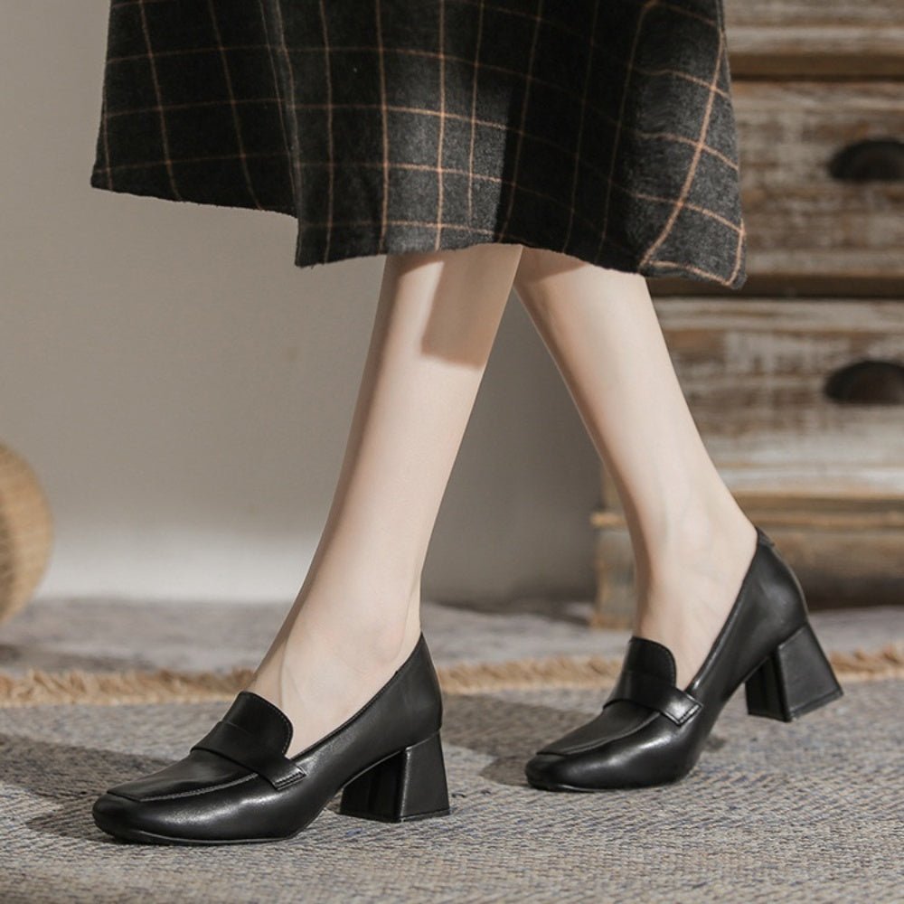 ベーシックヒールローファー|オフィスカジュアル レディース 通販 Millennial Generation【ミレジェネ】