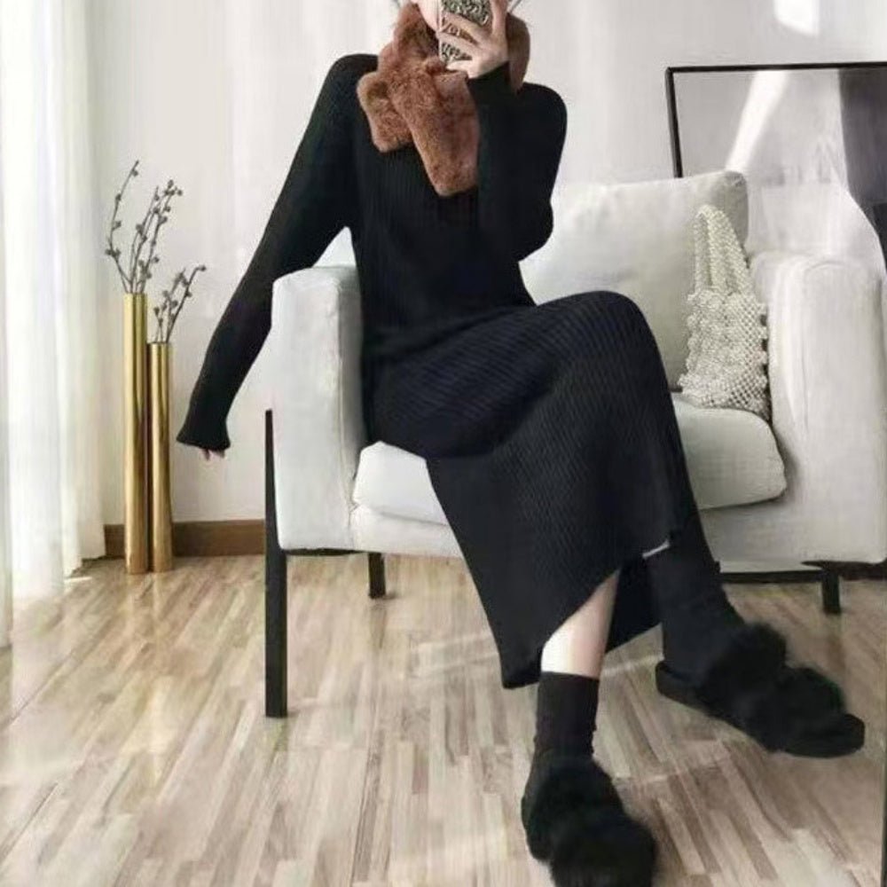 ハイネックロングニットワンピース|オフィスカジュアル レディース 通販【ミレジェネ】