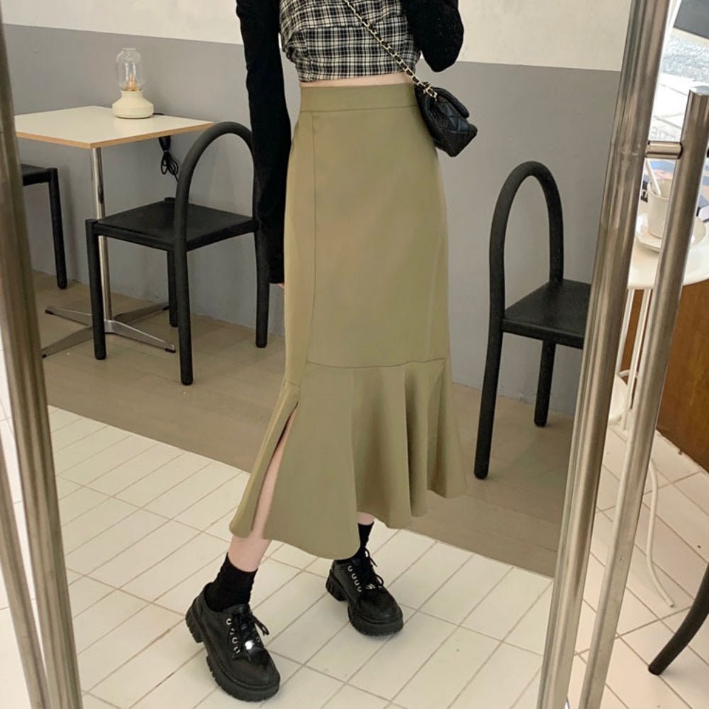 サイドスリットフィッシュテールスカート|オフィスカジュアル レディース 通販【ミレジェネ】