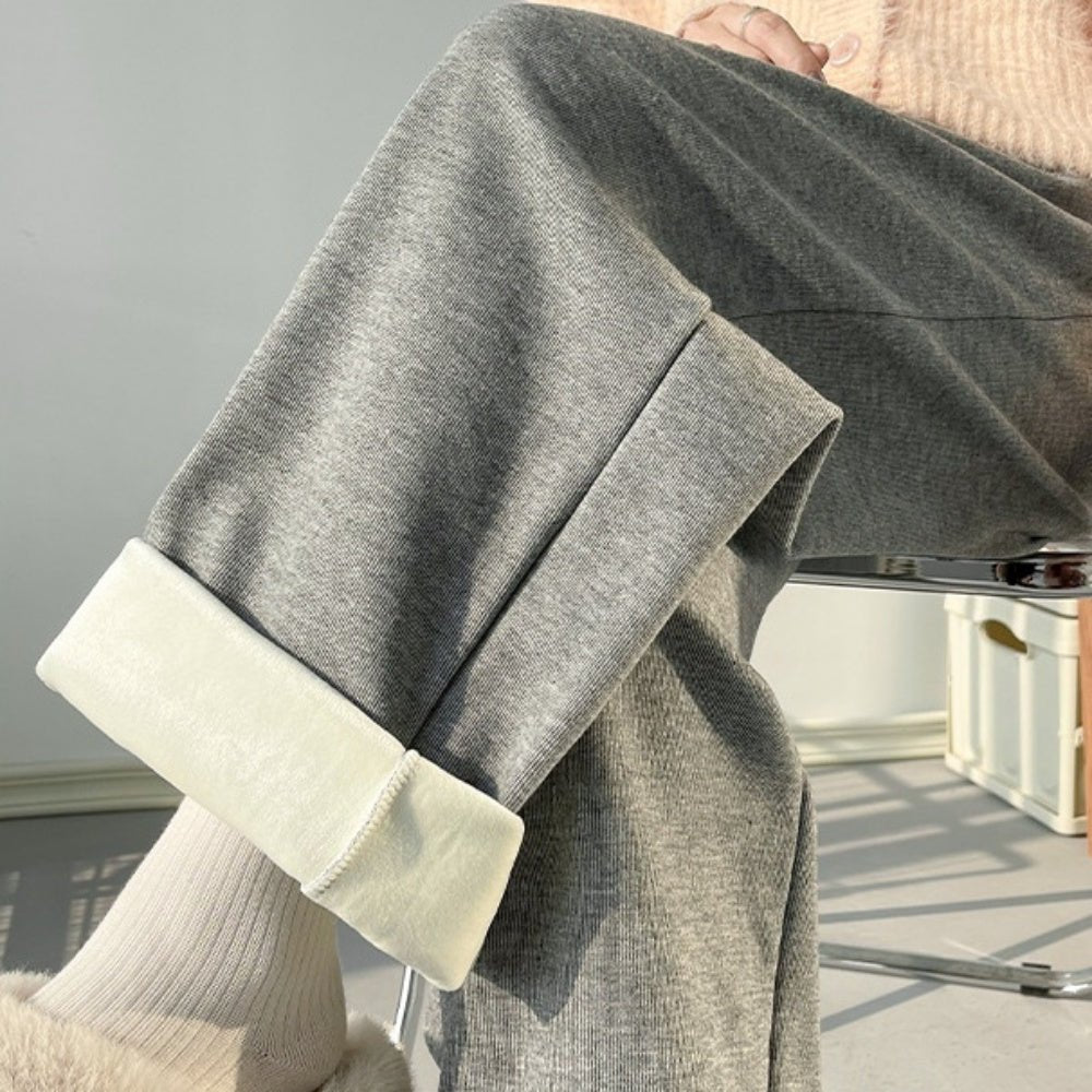 裏ボアストレートパンツ|オフィスカジュアル レディース 通販【ミレジェネ】