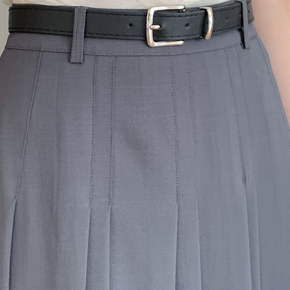 プリーツロングスカート|オフィスカジュアル レディース 通販【ミレジェネ】