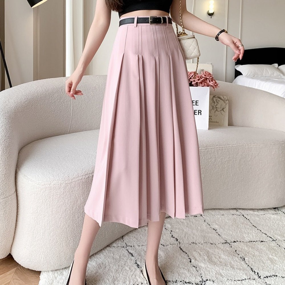 プリーツロングスカート|オフィスカジュアル レディース 通販【ミレジェネ】