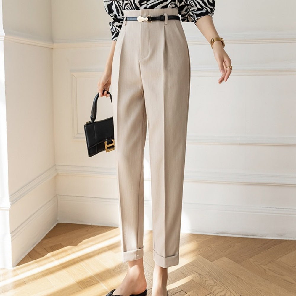 ハイウエストスラックスパンツ|オフィスカジュアル レディース 通販【ミレジェネ】