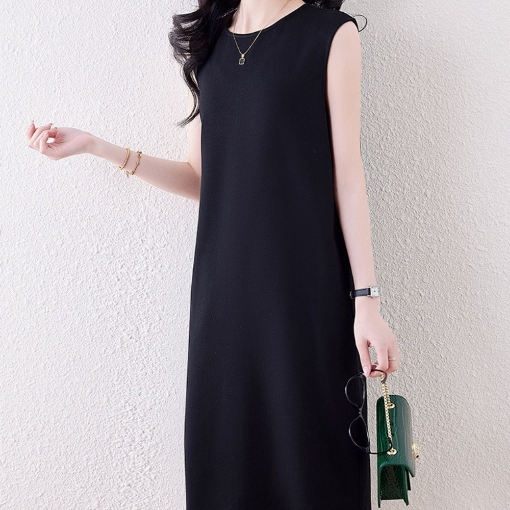 ラウンドネックベーシックワンピース|オフィスカジュアル レディース 通販【ミレジェネ】