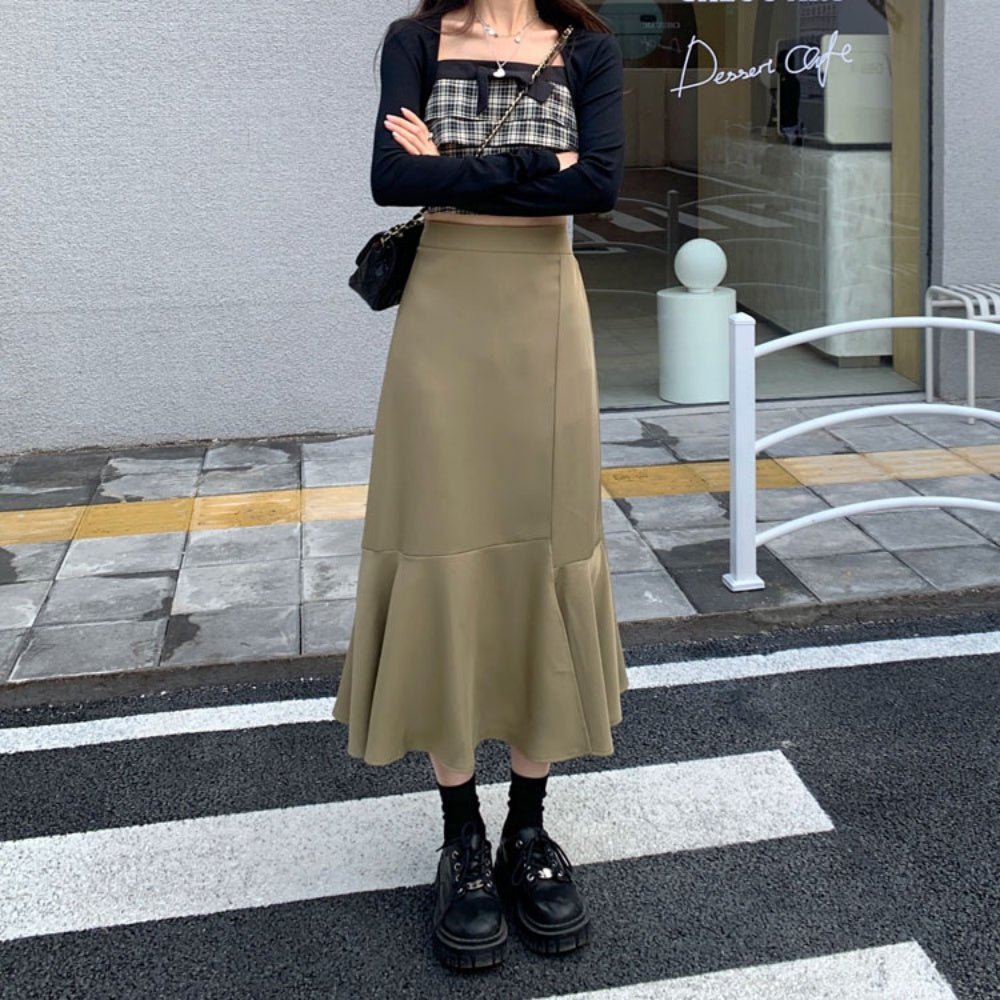 サイドスリットフィッシュテールスカート|オフィスカジュアル レディース 通販【ミレジェネ】