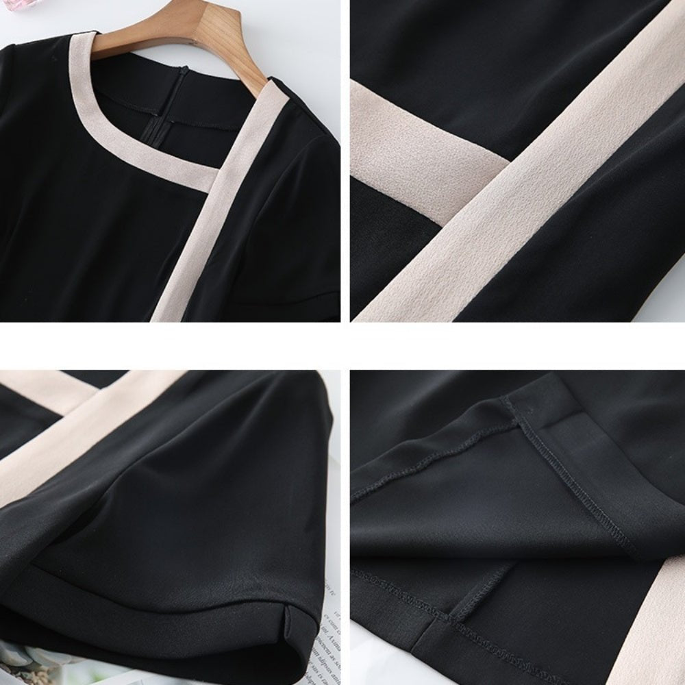 配色デザインタイトワンピース|オフィスカジュアル レディース 通販【ミレジェネ】