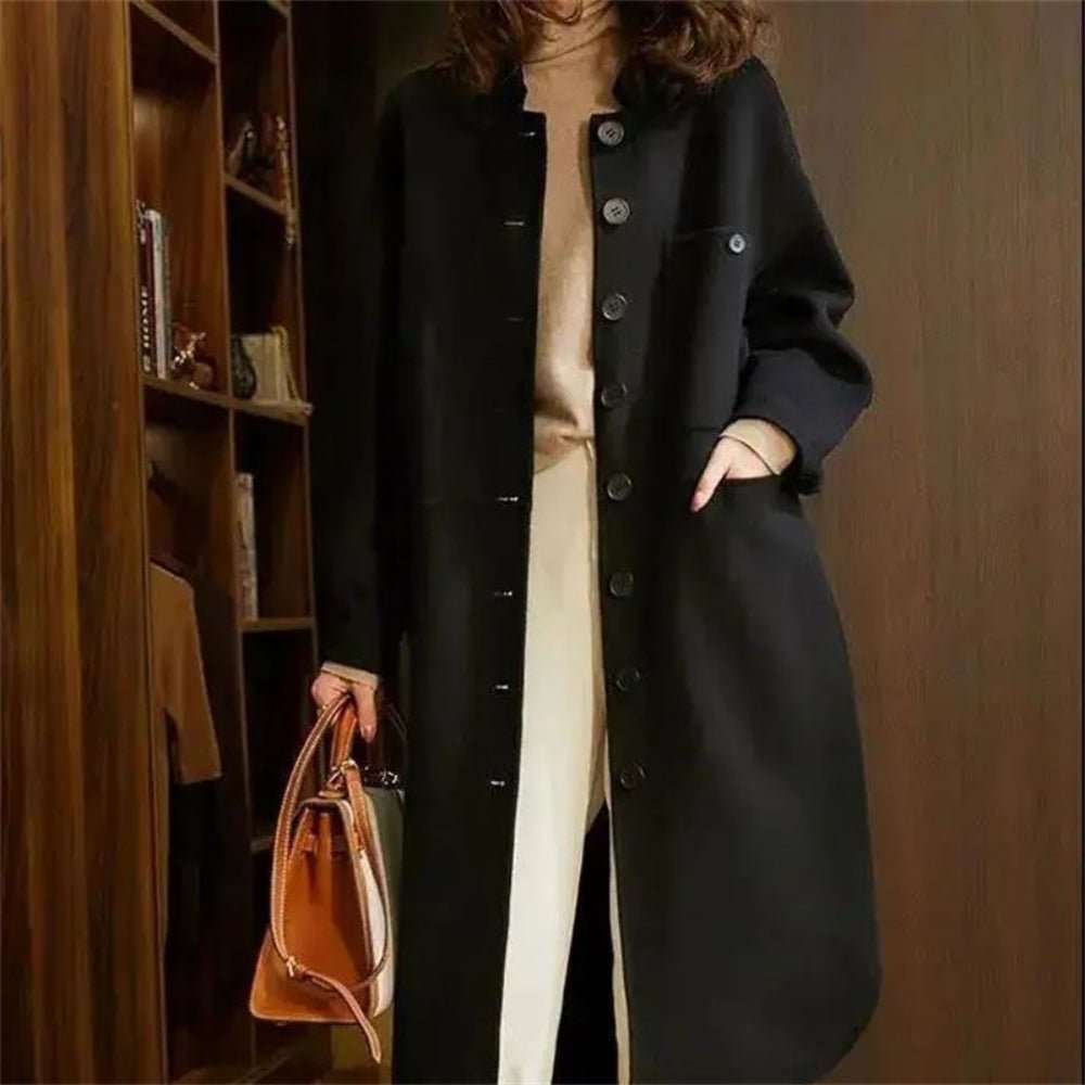 ボタンダウンシングルロングコート|オフィスカジュアル レディース 通販【ミレジェネ】