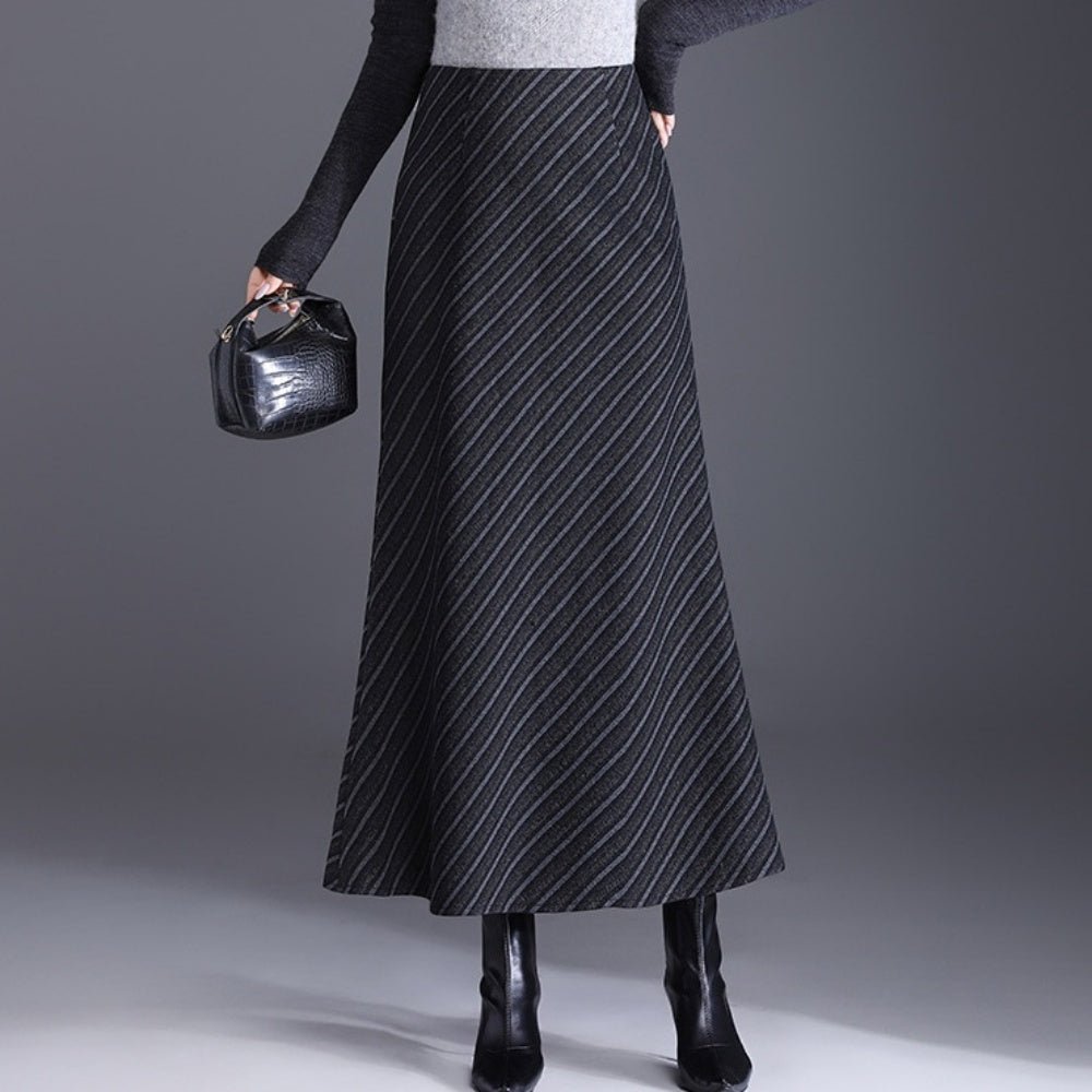 斜めストライプマーメイドスカート|オフィスカジュアル レディース 通販【ミレジェネ】