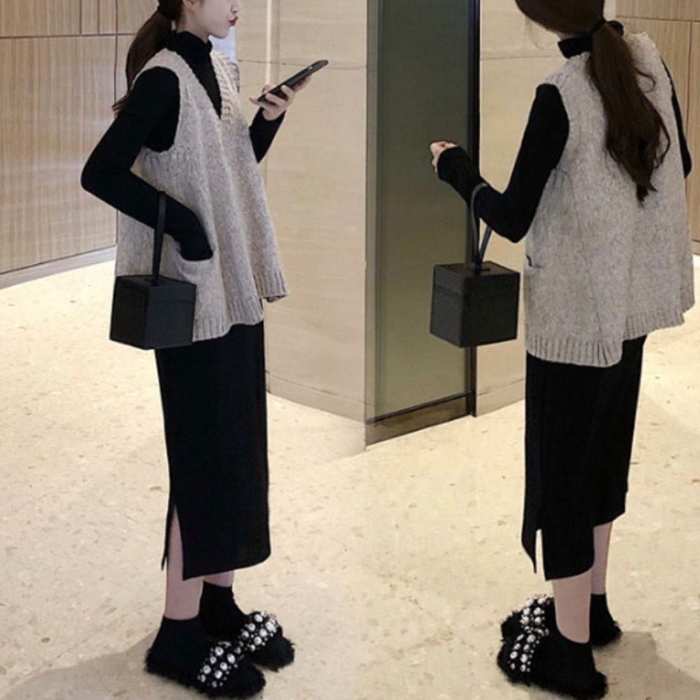 ベストセットニットワンピース|オフィスカジュアル レディース 通販【ミレジェネ】