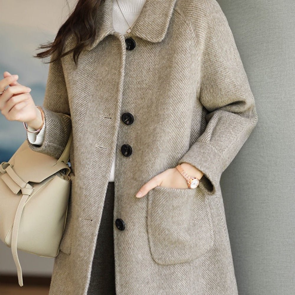 デザイン配置ボタンステンカラーコート|オフィスカジュアル レディース 通販【ミレジェネ】