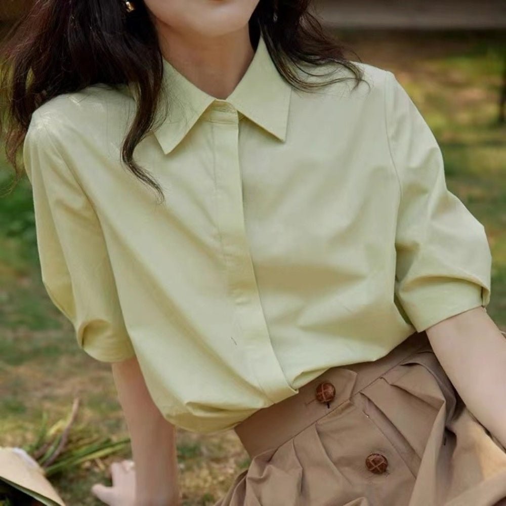 タックアクセントスリーブシャツ|オフィスカジュアル レディース 通販【ミレジェネ】