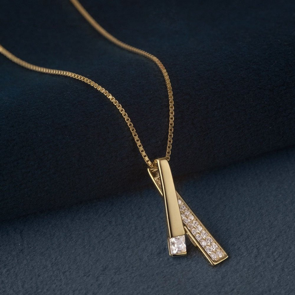 ジルコンアクセントモチーフネックレス|オフィスカジュアル レディース 通販【ミレジェネ】