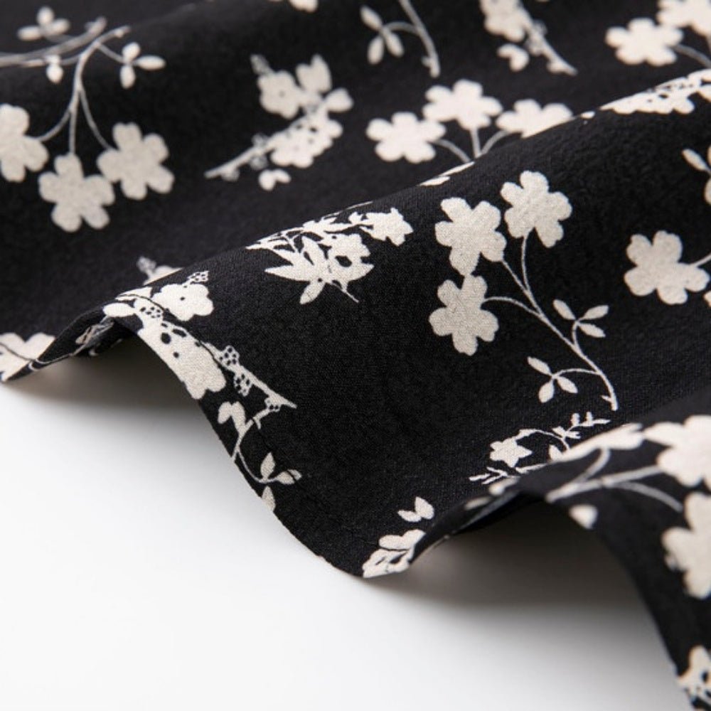 レトロ花柄シフォンワンピース|オフィスカジュアル レディース 通販 Millennial Generation【ミレジェネ】