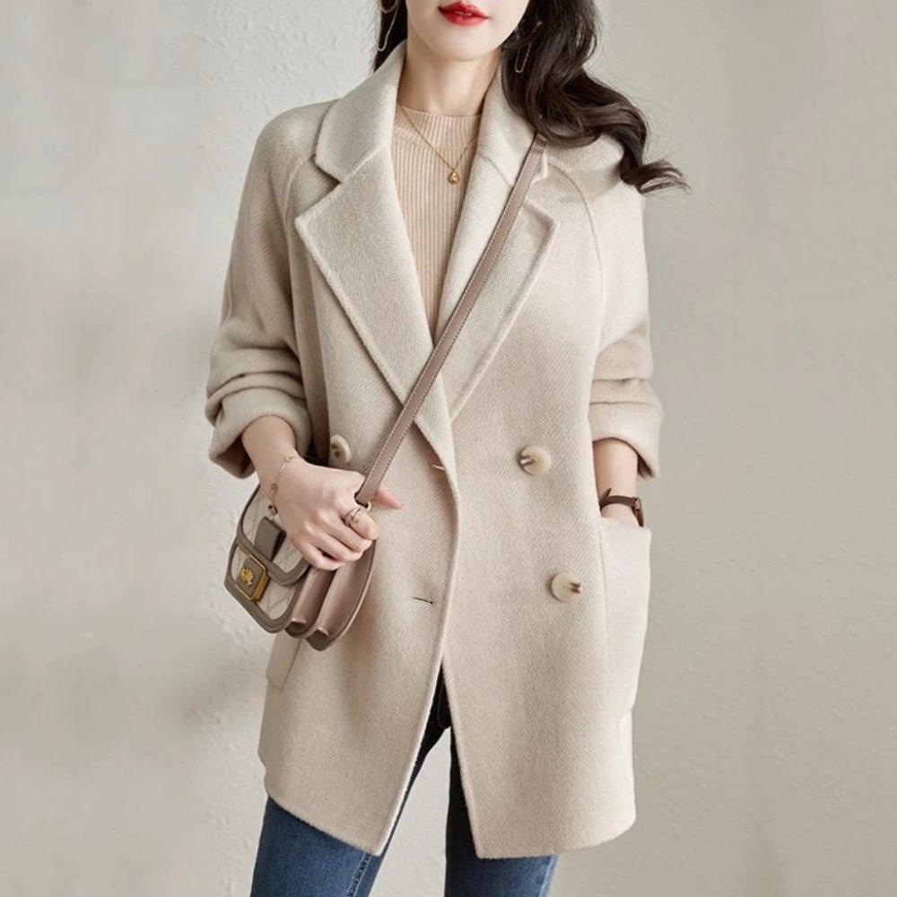 ヘリンボーンダブルブレストコート|オフィスカジュアル レディース 通販 Millennial Generation【ミレジェネ】