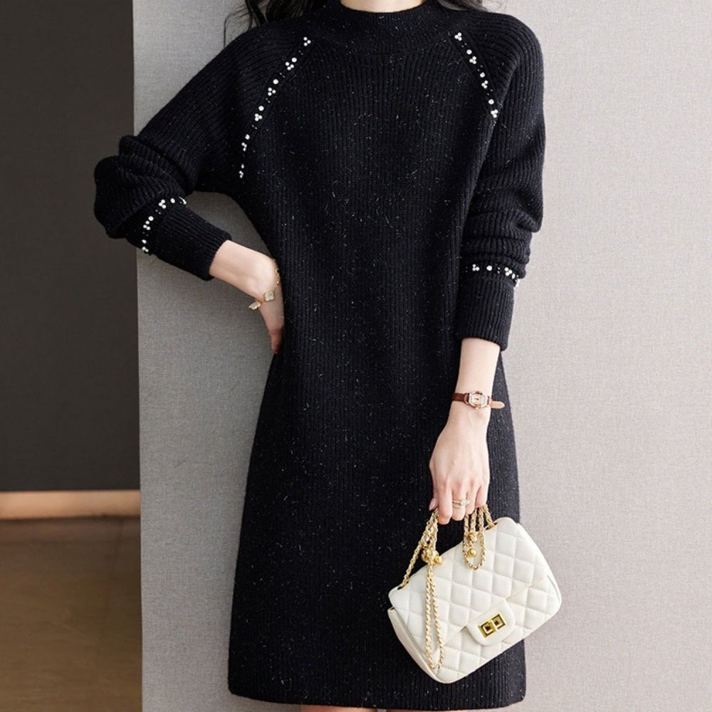 装飾付ニットワンピース|オフィスカジュアル レディース 通販【ミレジェネ】