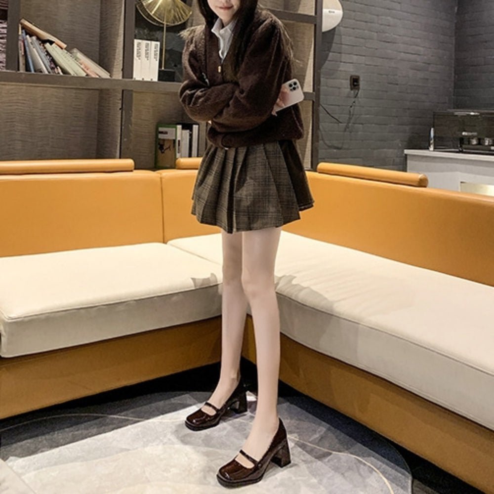 アッパーストラップスクエアトゥパンプス|オフィスカジュアル レディース 通販【ミレジェネ】