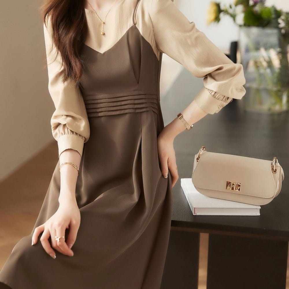 ドッキングフレアワンピース|オフィスカジュアル レディース 通販【ミレジェネ】