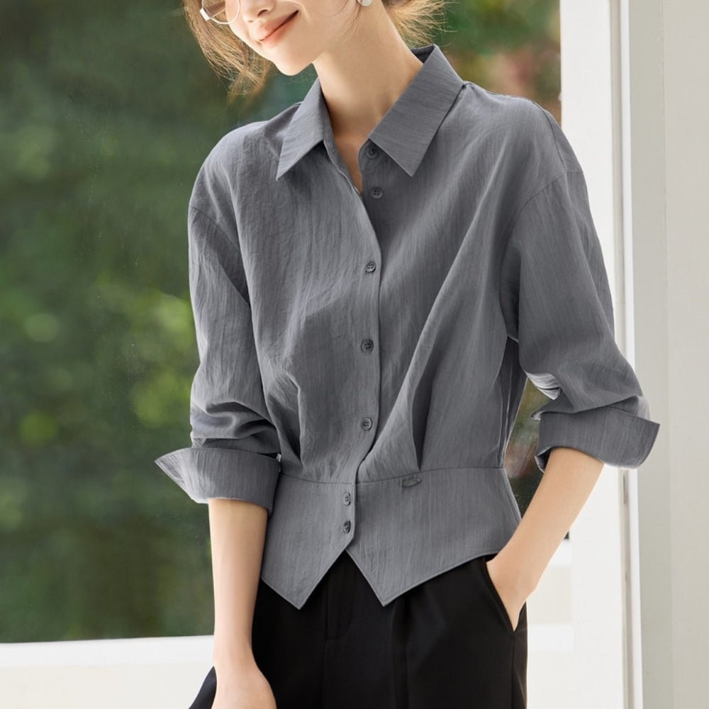 ウエストシェイプブラウス|オフィスカジュアル レディース 通販【ミレジェネ】