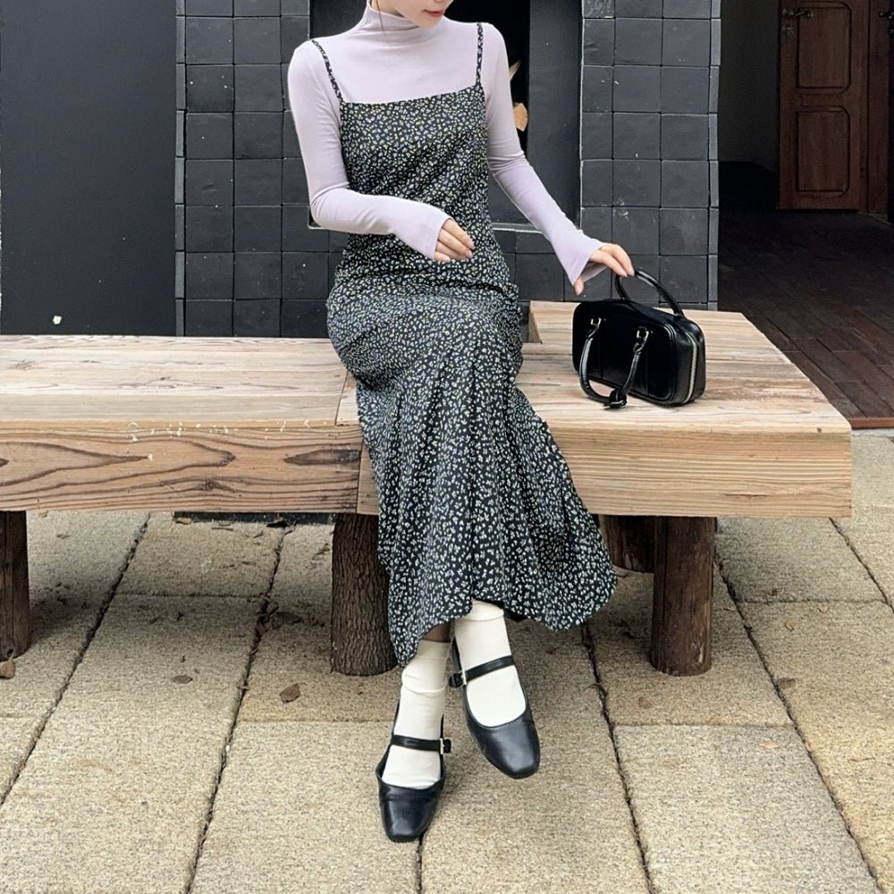 単色小花柄キャミワンピース|オフィスカジュアル レディース 通販【ミレジェネ】