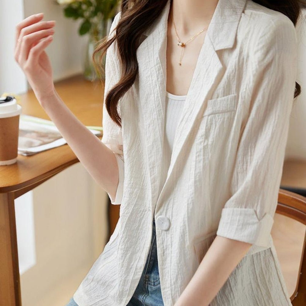 ワッシャー加工シアージャケット|オフィスカジュアル レディース 通販【ミレジェネ】