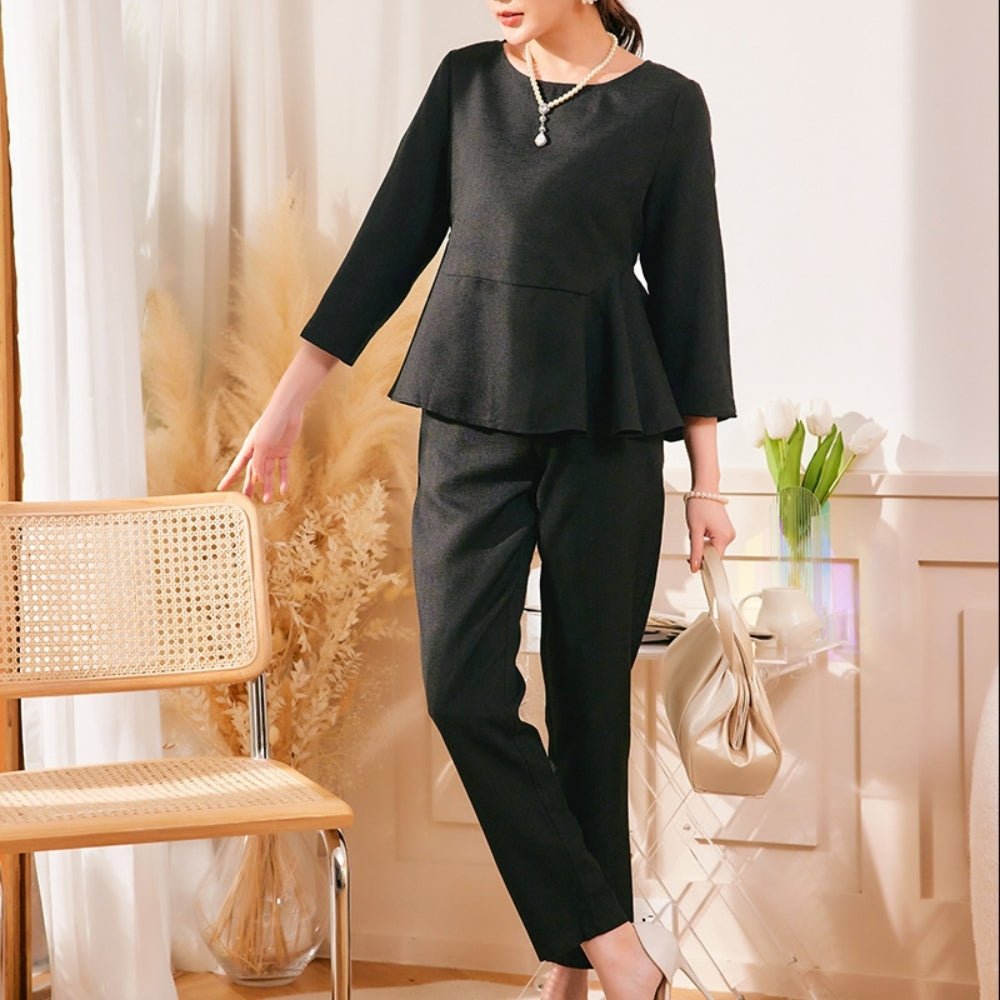 ペプラムセットアップ|オフィスカジュアル レディース 通販【ミレジェネ】