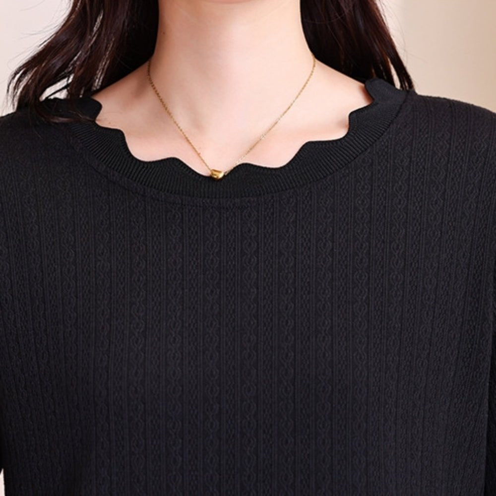 フリル襟ティアードワンピース|オフィスカジュアル レディース 通販【ミレジェネ】