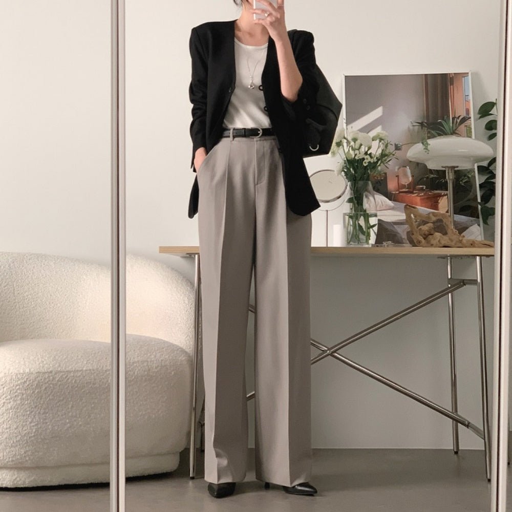 ワンタック入りストレートパンツ|オフィスカジュアル レディース 通販【ミレジェネ】