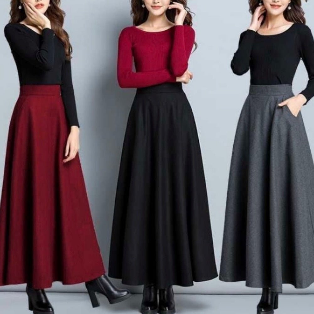 ハイウエストフレアロングスカート|オフィスカジュアル レディース 通販【ミレジェネ】