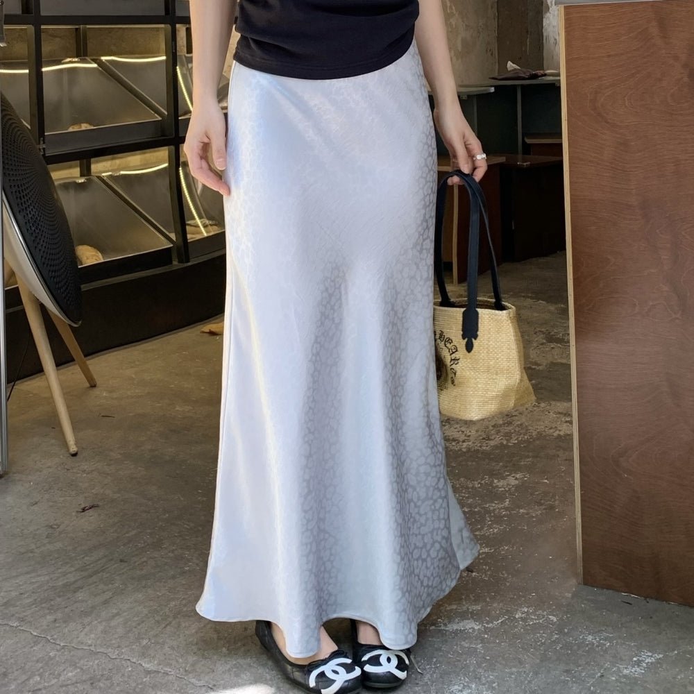 レオパ柄サテンマーメイドスカート|オフィスカジュアル レディース 通販【ミレジェネ】