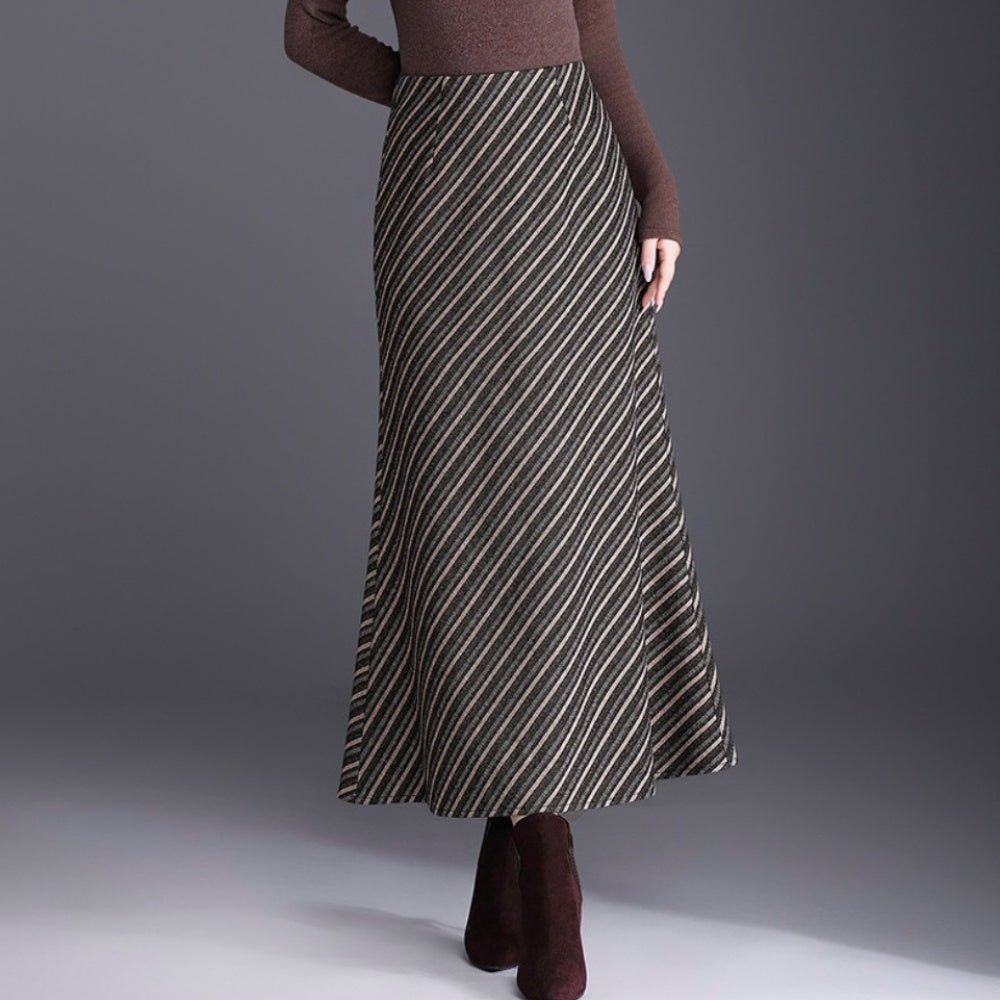 斜めストライプマーメイドスカート|オフィスカジュアル レディース 通販【ミレジェネ】