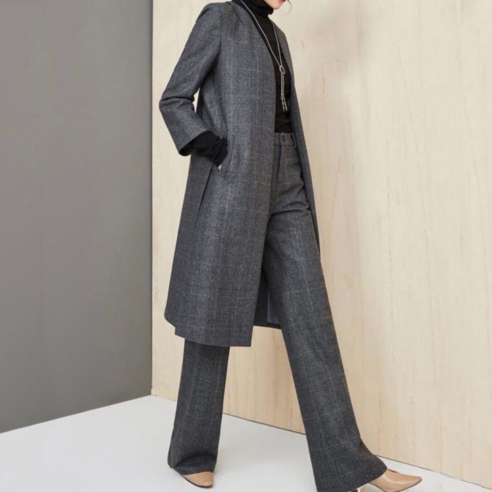 グレンチェック柄セットアップ|オフィスカジュアル レディース 通販【ミレジェネ】