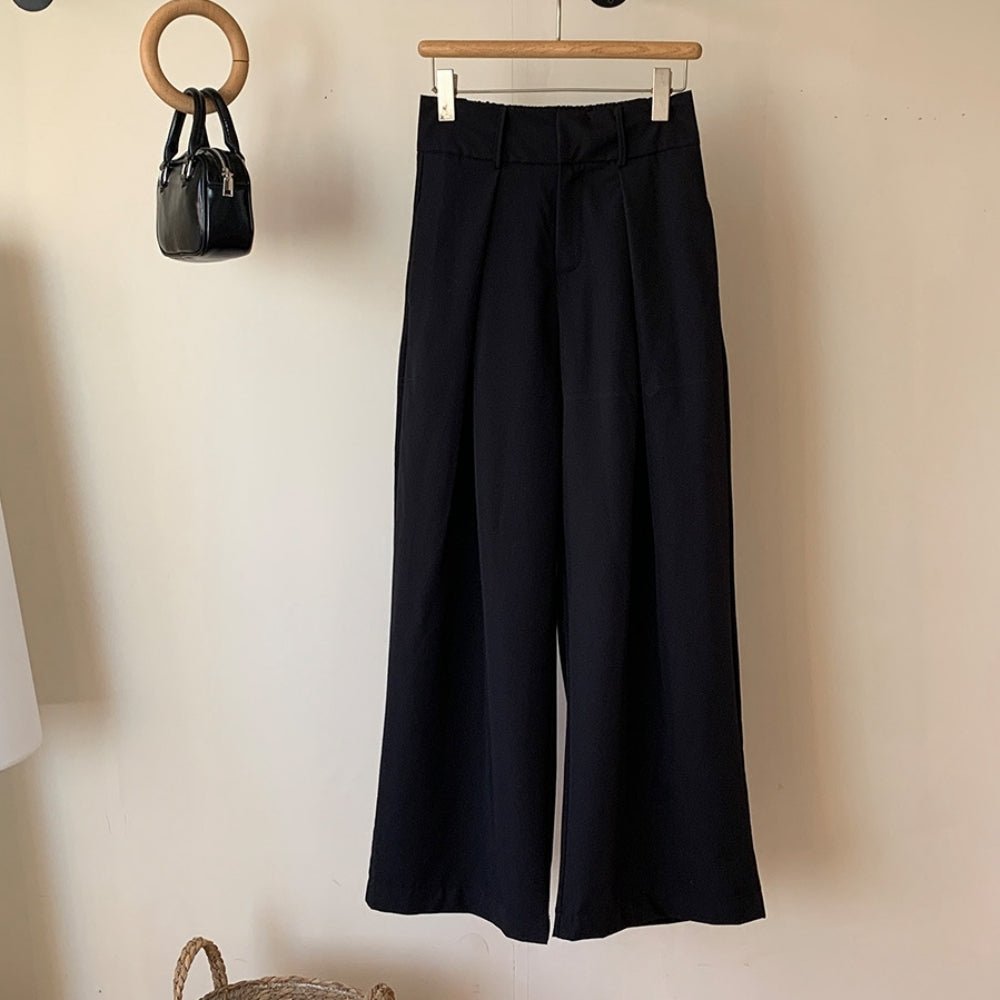 フロントワイドタックハイウエストパンツ|オフィスカジュアル レディース 通販【ミレジェネ】