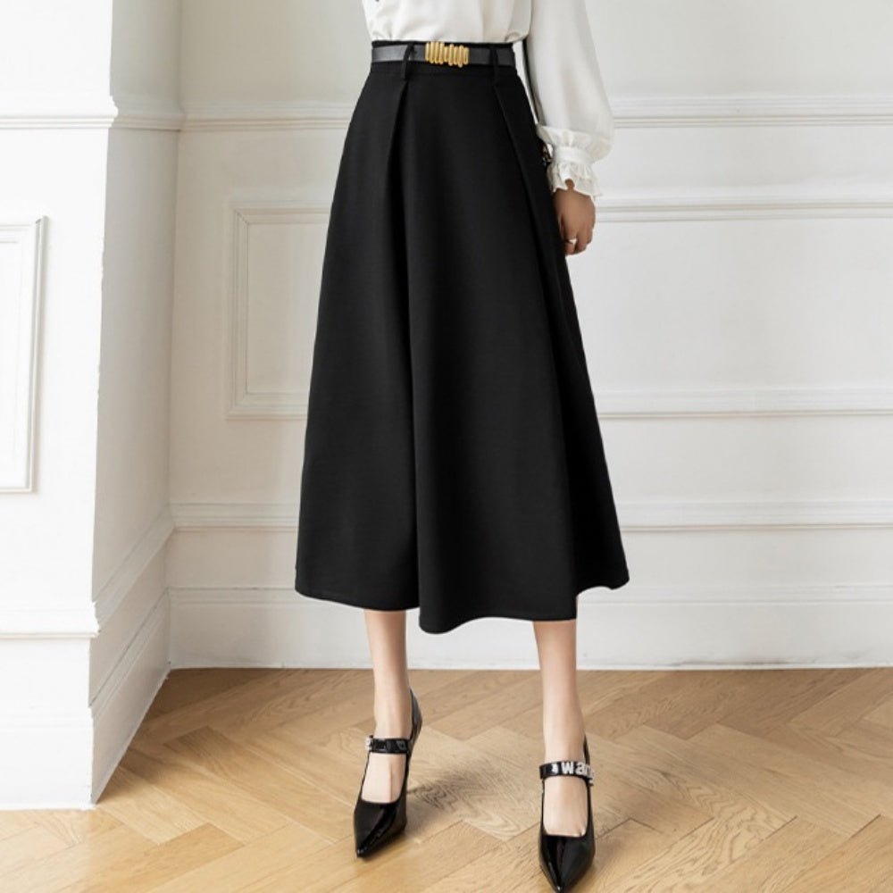 ボックスプリーツミディアムスカート|オフィスカジュアル レディース 通販【ミレジェネ】