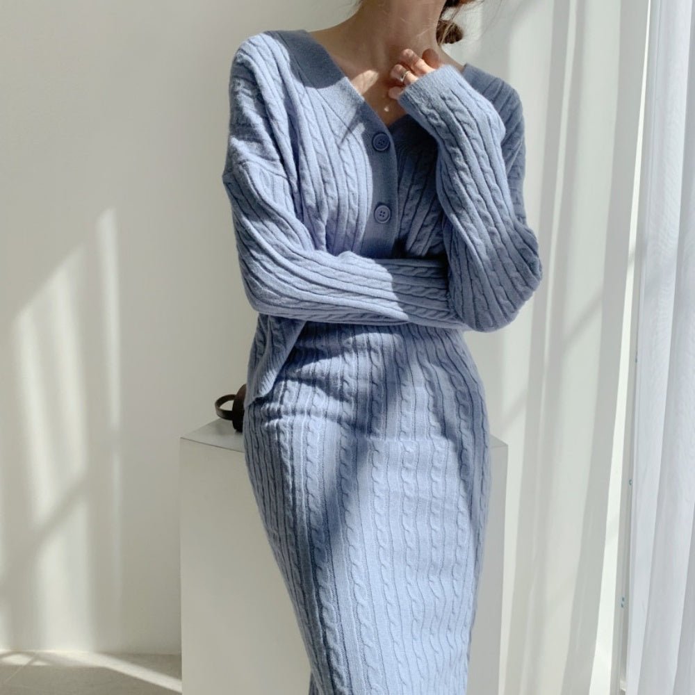 ケーブルニットセットアップ|オフィスカジュアル レディース 通販【ミレジェネ】