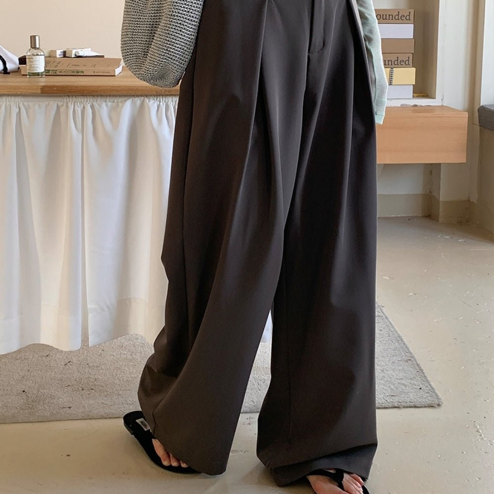 フロントワイドタックハイウエストパンツ|オフィスカジュアル レディース 通販【ミレジェネ】