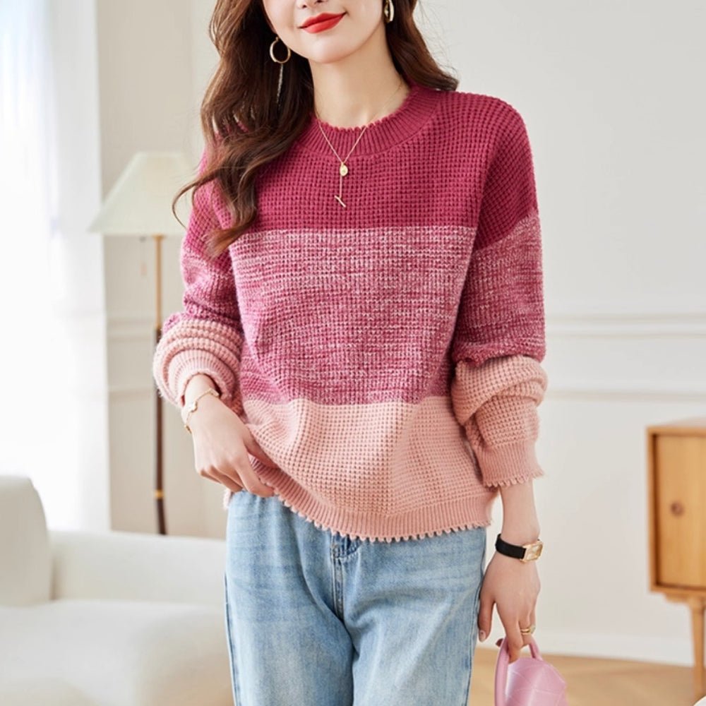 グラデーションデザインニット|オフィスカジュアル レディース 通販【ミレジェネ】