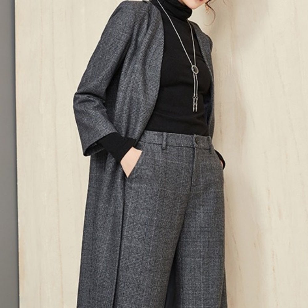 グレンチェック柄セットアップ|オフィスカジュアル レディース 通販【ミレジェネ】