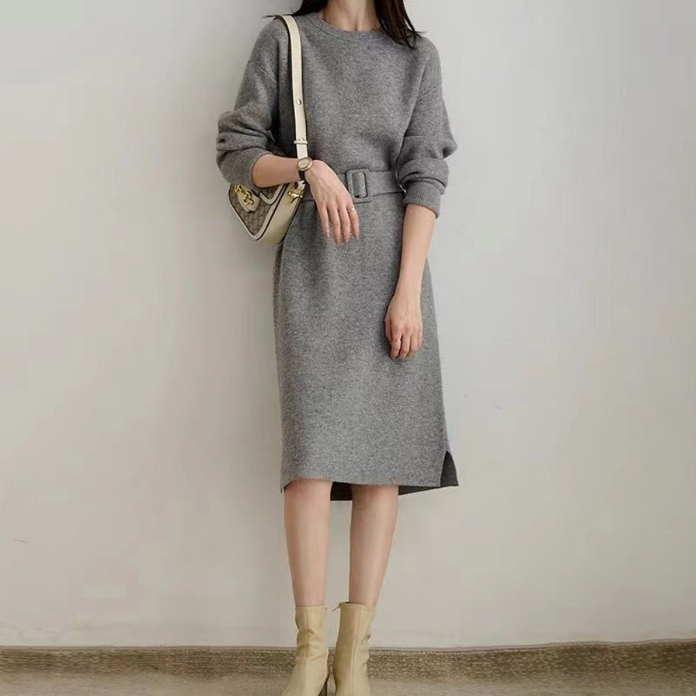 ウエストマークニットワンピース|オフィスカジュアル レディース 通販【ミレジェネ】