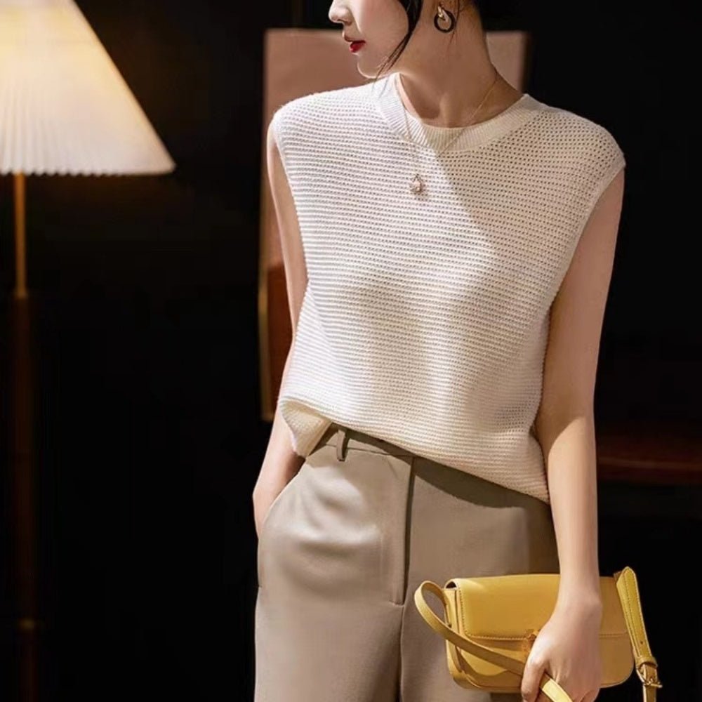 ノースリーブサマーニットトップス|オフィスカジュアル レディース 通販【ミレジェネ】