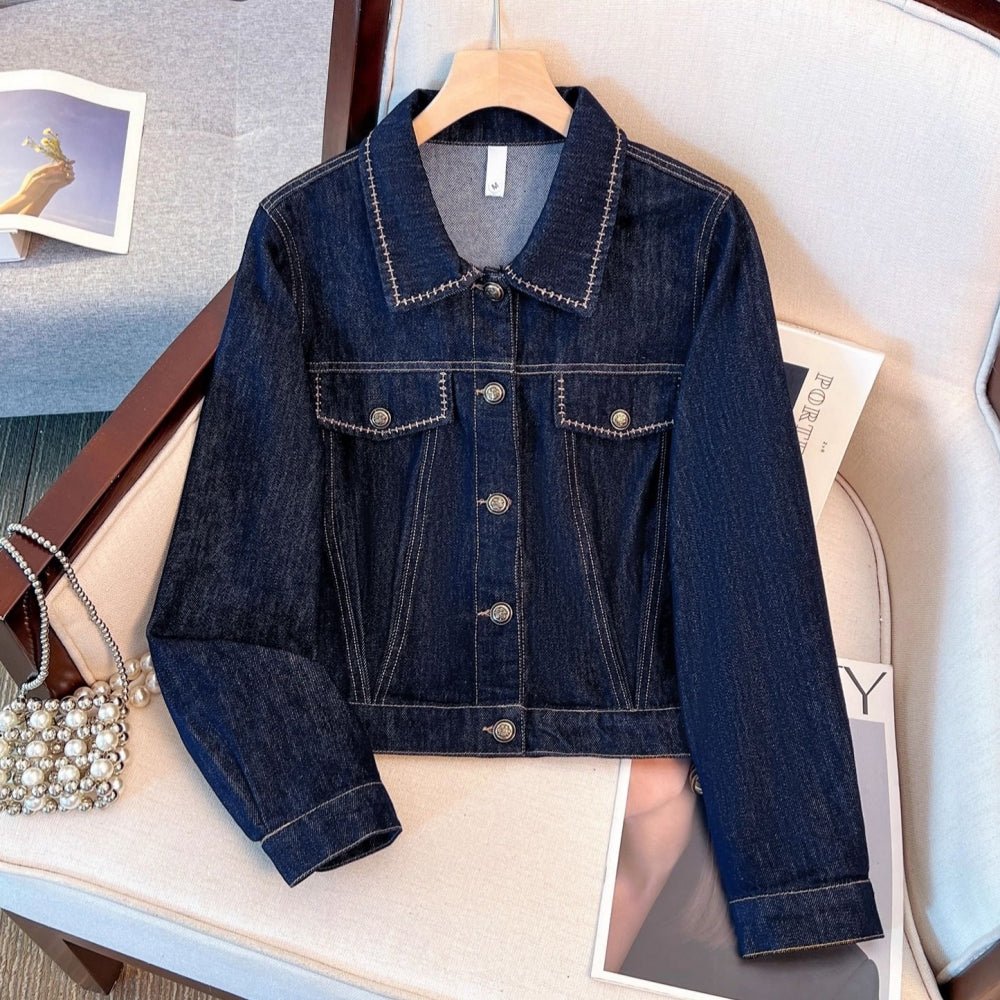 ステッチアクセントデニムジャケット|オフィスカジュアル レディース 通販【ミレジェネ】