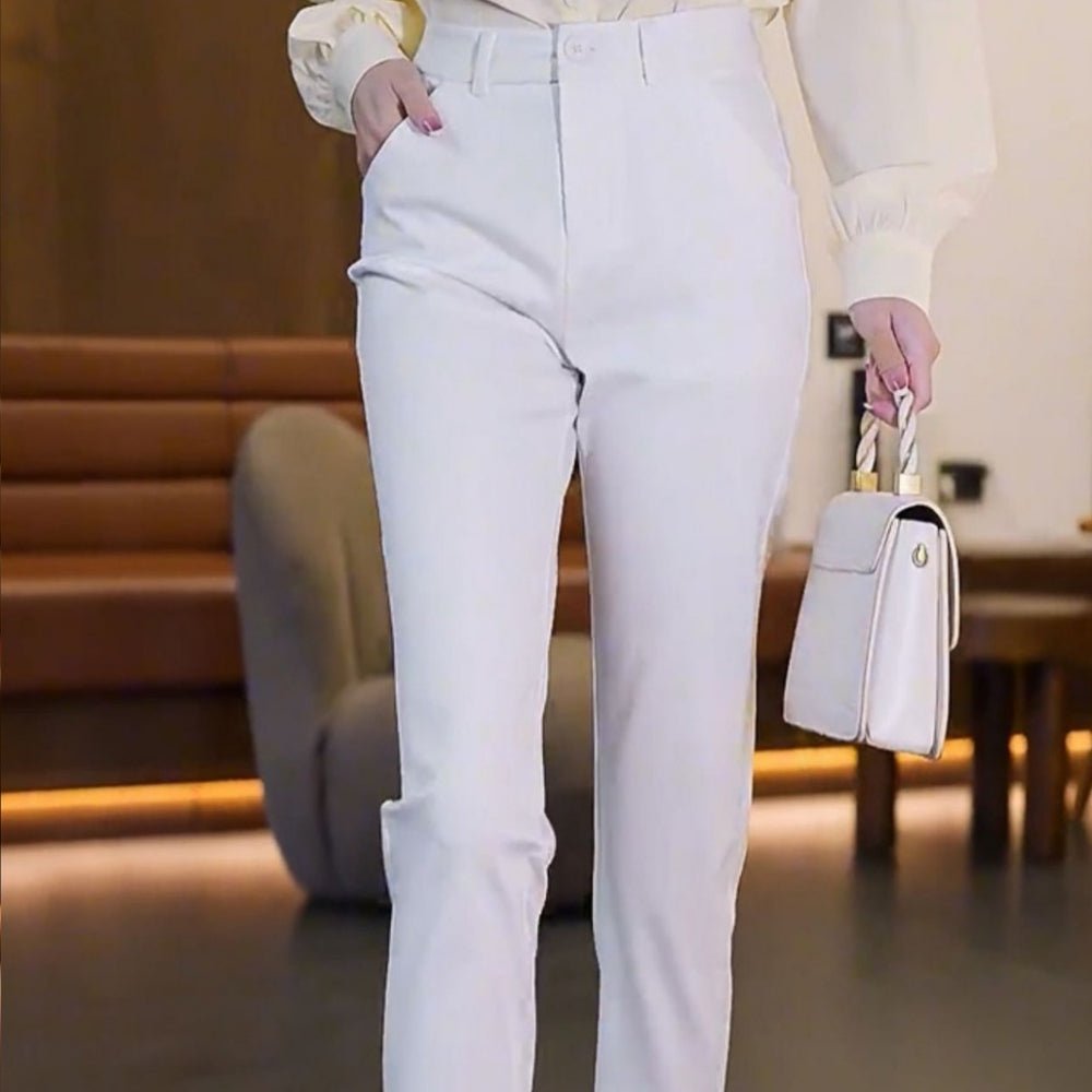 裾スリット入りストレートパンツ|オフィスカジュアル レディース 通販【ミレジェネ】