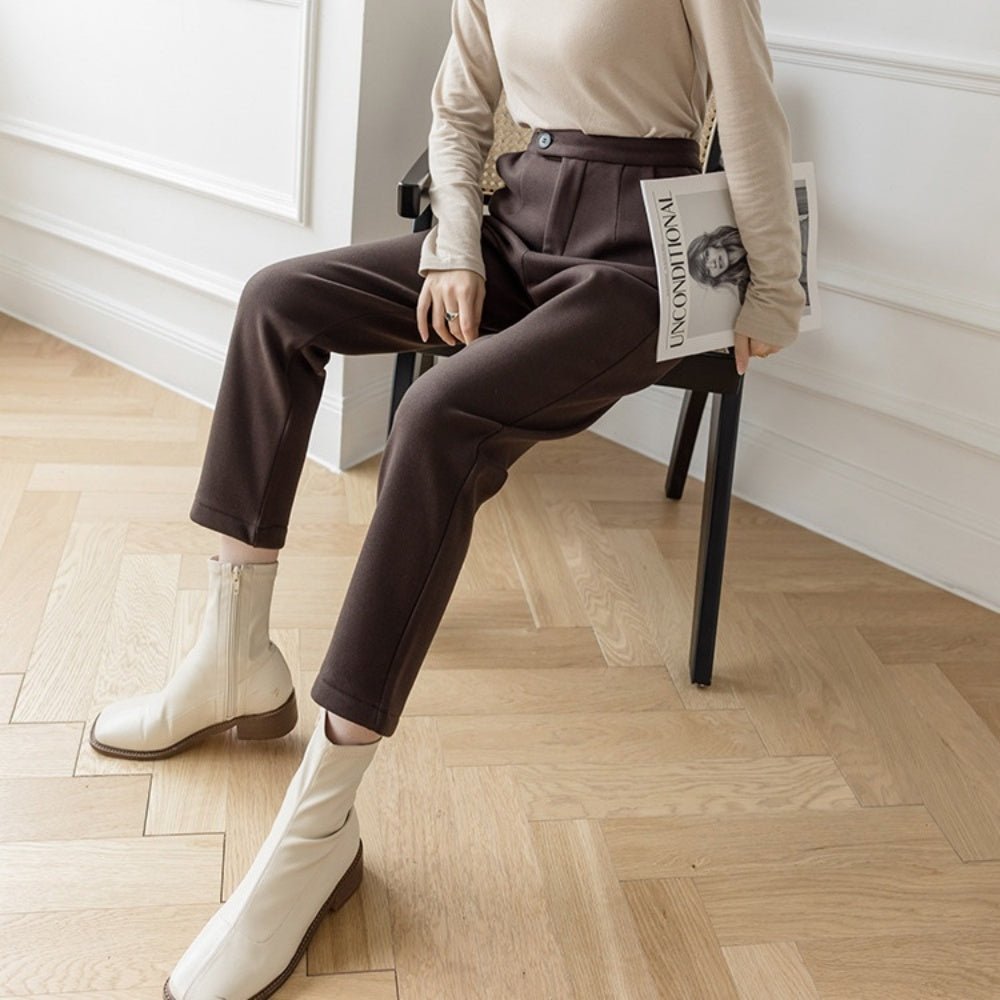 テーパードタックパンツ|オフィスカジュアル レディース 通販【ミレジェネ】