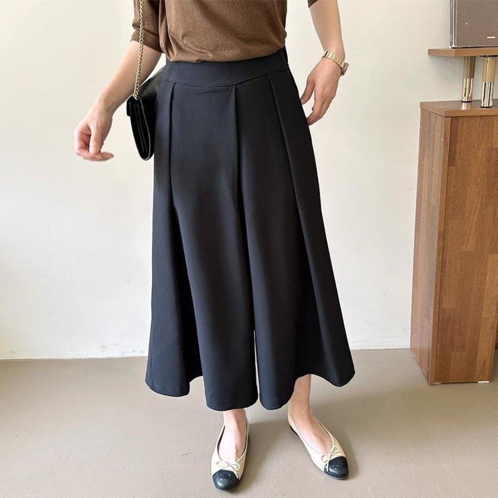 ハイウエストクロップドワイドパンツ|オフィスカジュアル レディース 通販【ミレジェネ】