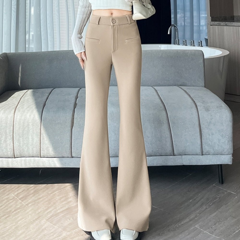 裾フレアストレッチパンツ|オフィスカジュアル レディース 通販【ミレジェネ】