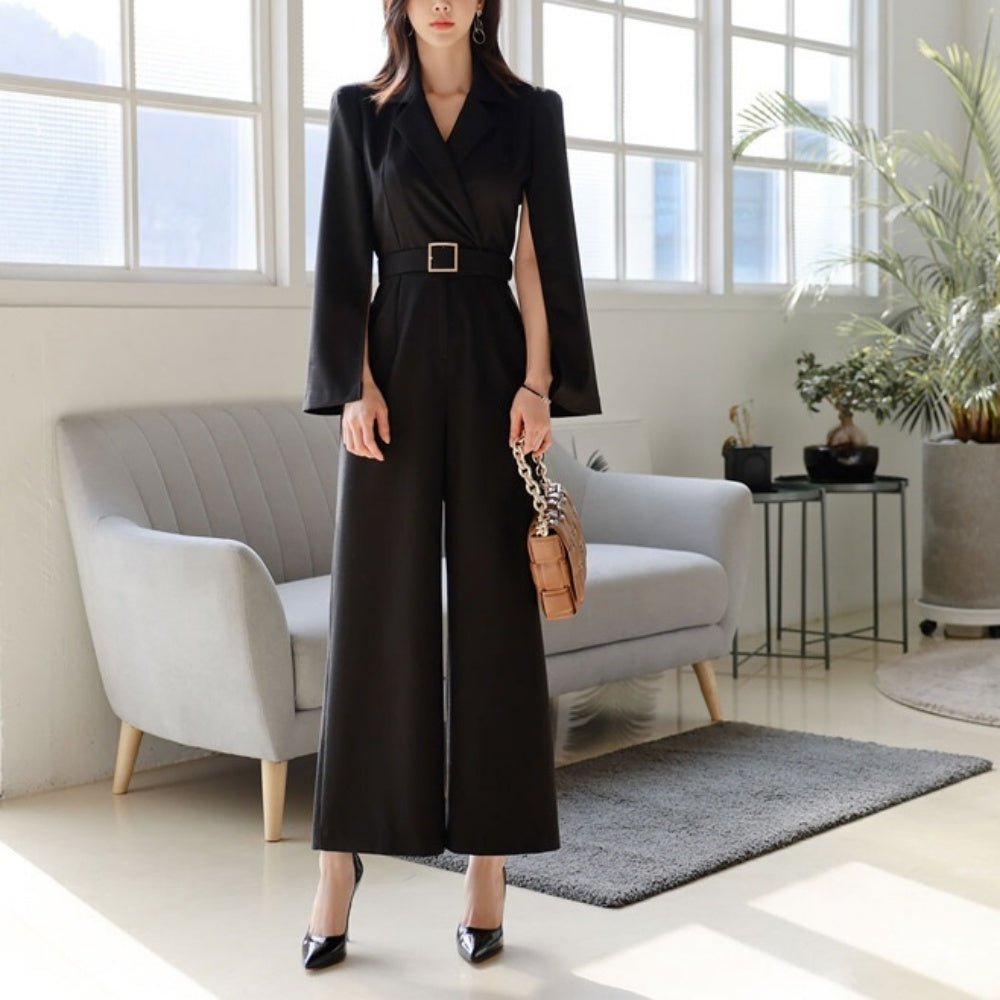 スリットスリーブオールインワン|オフィスカジュアル レディース 通販【ミレジェネ】